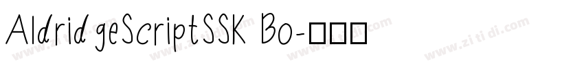 AldridgeScriptSSK Bo字体转换